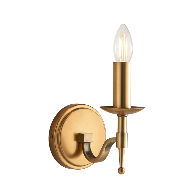 Interiors 1900 Stanford Antique Brass Single Wall Light