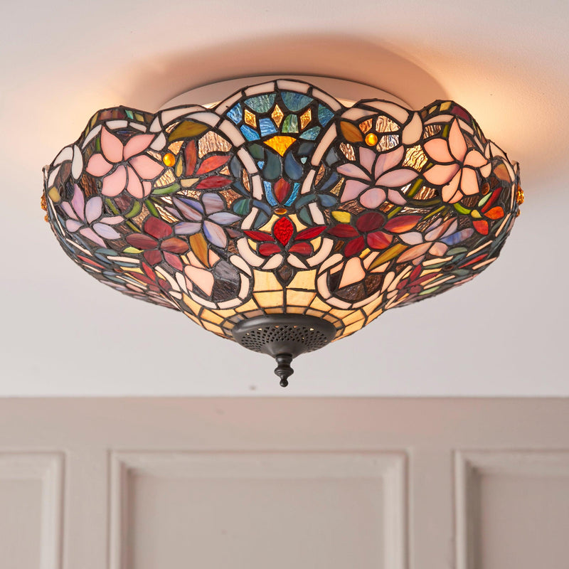 Interiors 1900 Sullivan Flush Tiffany Ceiling Light