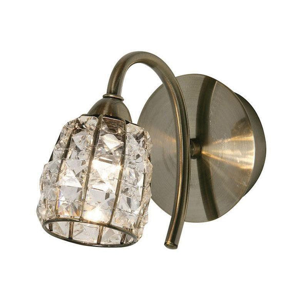 Oaks Naira 1 Light Antique Brass Wall Light