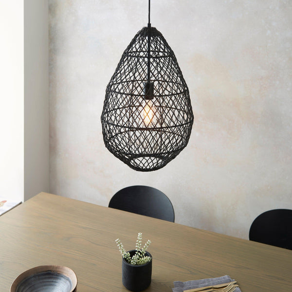 Weave Handmade Black Rattan Ceiling Pendant Light-Ceiling Pendant Lights-Living Lights-5-Tiffany Lighting Direct