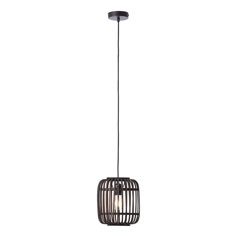 Mathias Black Bamboo Adjustable Ceiling Pendant-Ceiling Pendant Lights-Endon Lighting-6-Tiffany Lighting Direct