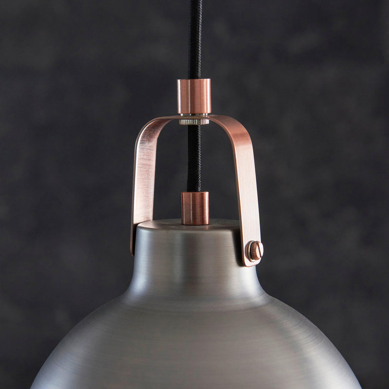 Lazenby Grey Industrial Pendant Ceiling Light-Ceiling Pendant Lights-Endon Lighting-6-Tiffany Lighting Direct