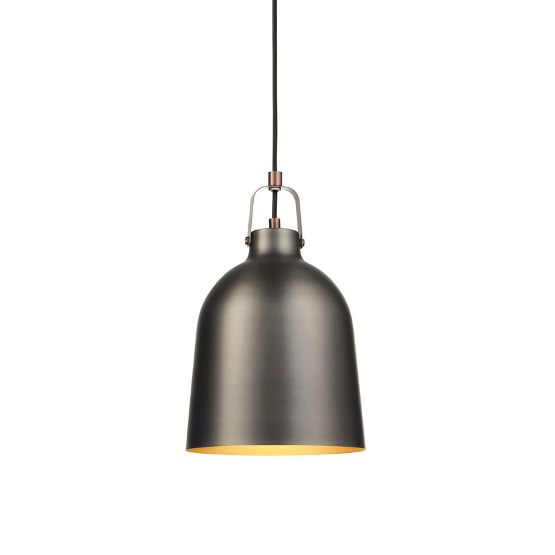 Lazenby Grey Industrial Pendant Ceiling Light-Ceiling Pendant Lights-Endon Lighting-1-Tiffany Lighting Direct