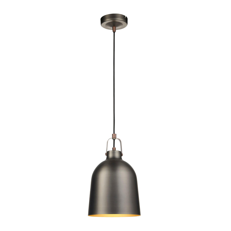 Lazenby Grey Industrial Pendant Ceiling Light-Ceiling Pendant Lights-Endon Lighting-8-Tiffany Lighting Direct