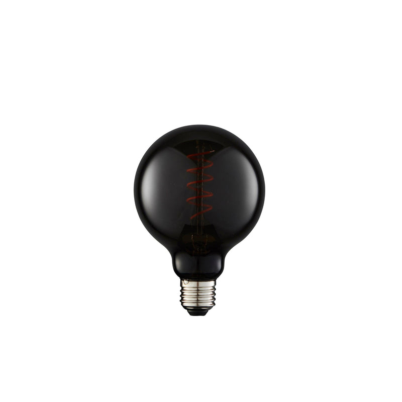 Spiral Medium E27 Smoked Glass Decorative LED 4w Light Bulb