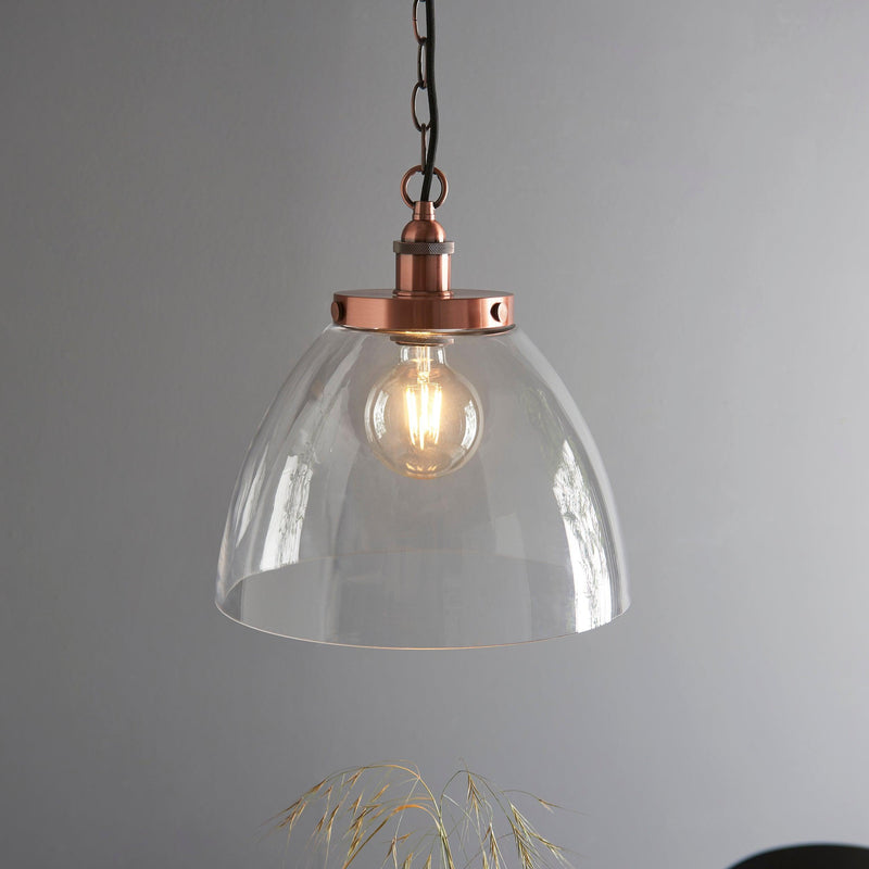 Hansen Grand Copper Pendant Ceiling Light-Ceiling Pendant Lights-Endon Lighting-2-Tiffany Lighting Direct