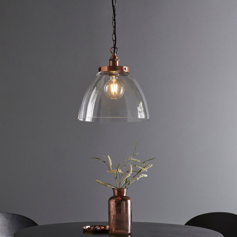 Hansen Grand Copper Pendant Ceiling Light-Ceiling Pendant Lights-Endon Lighting-4-Tiffany Lighting Direct