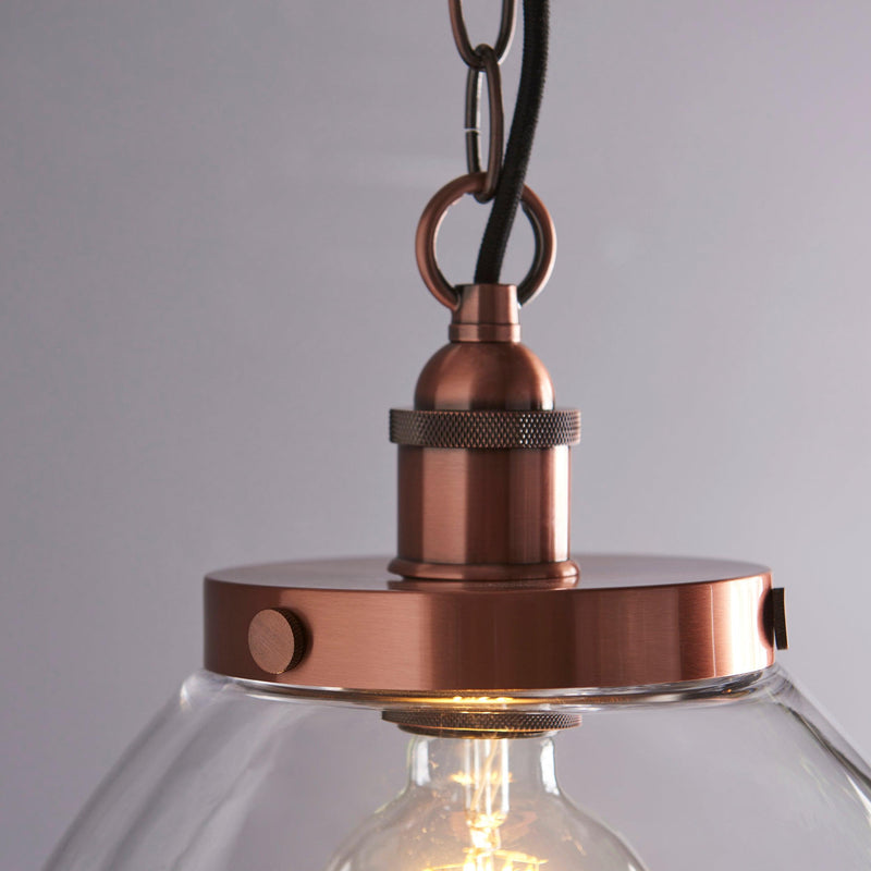 Hansen Grand Copper Pendant Ceiling Light-Ceiling Pendant Lights-Endon Lighting-7-Tiffany Lighting Direct