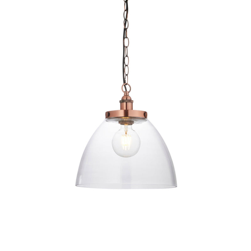 Hansen Grand Copper Pendant Ceiling Light-Ceiling Pendant Lights-Endon Lighting-1-Tiffany Lighting Direct