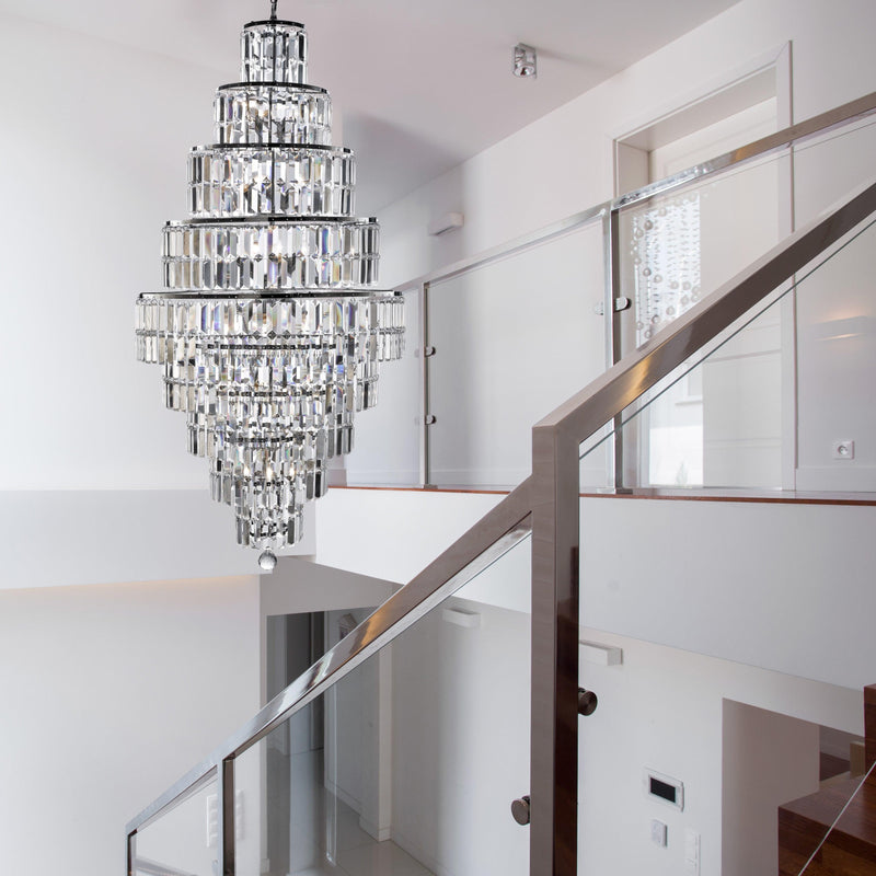 Empire 13 Light Polished Chrome & Crystal Chandelier-Searchlight Lighting-5-Tiffany Lighting Direct