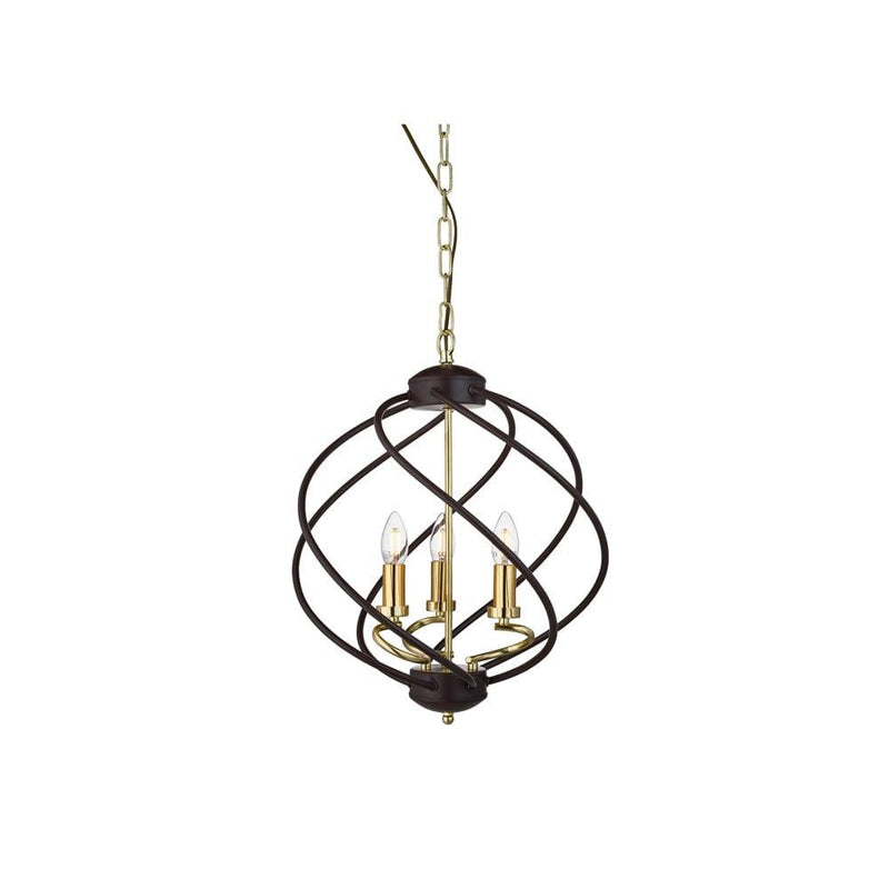 Searchlight Flow 5 Light Black & Gold Ceiling Pendant-Ceiling Pendant Lights-Searchlight Lighting-1-Tiffany Lighting Direct