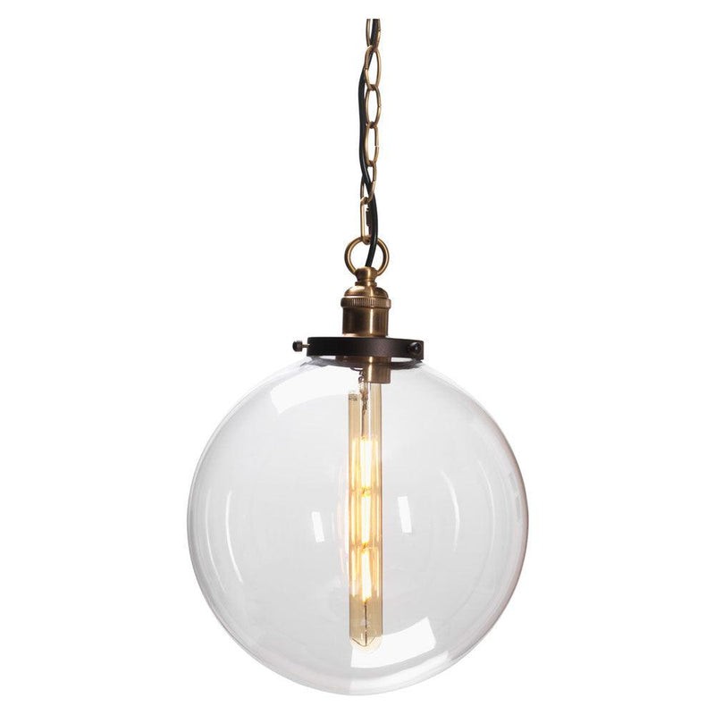 Otra Black Brushed Gold & Glass Ceiling Pendant-Ceiling Pendant Lights-Oaks Lighting-1-Tiffany Lighting Direct