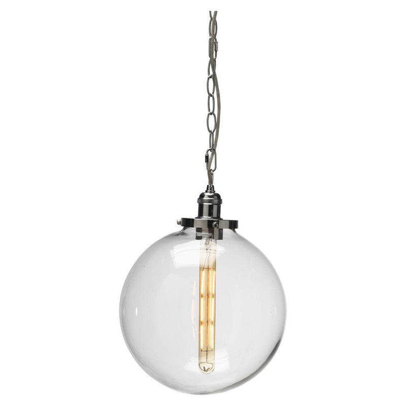 Oaks Lighting Otra Black Chrome & Glass Ceiling Pendant-Ceiling Pendant Lights-Oaks Lighting-1-Tiffany Lighting Direct