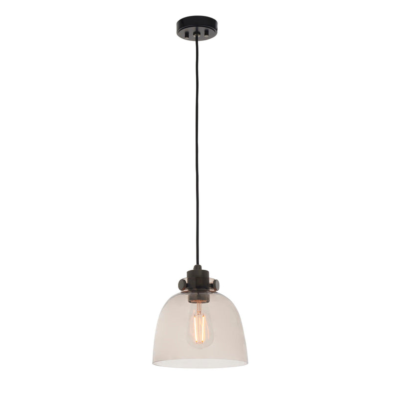 Reading Black Chrome Pendant - Tinted Glass Shade-Ceiling Pendant Lights-Living Lights-8-Tiffany Lighting Direct