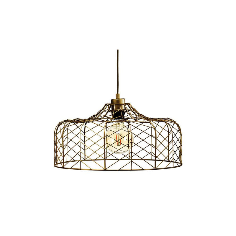 Oaks Lighting Bern Matt Gold Metalwork Ceiling Pendant-Ceiling Pendant Lights-Oaks Lighting-1-Tiffany Lighting Direct