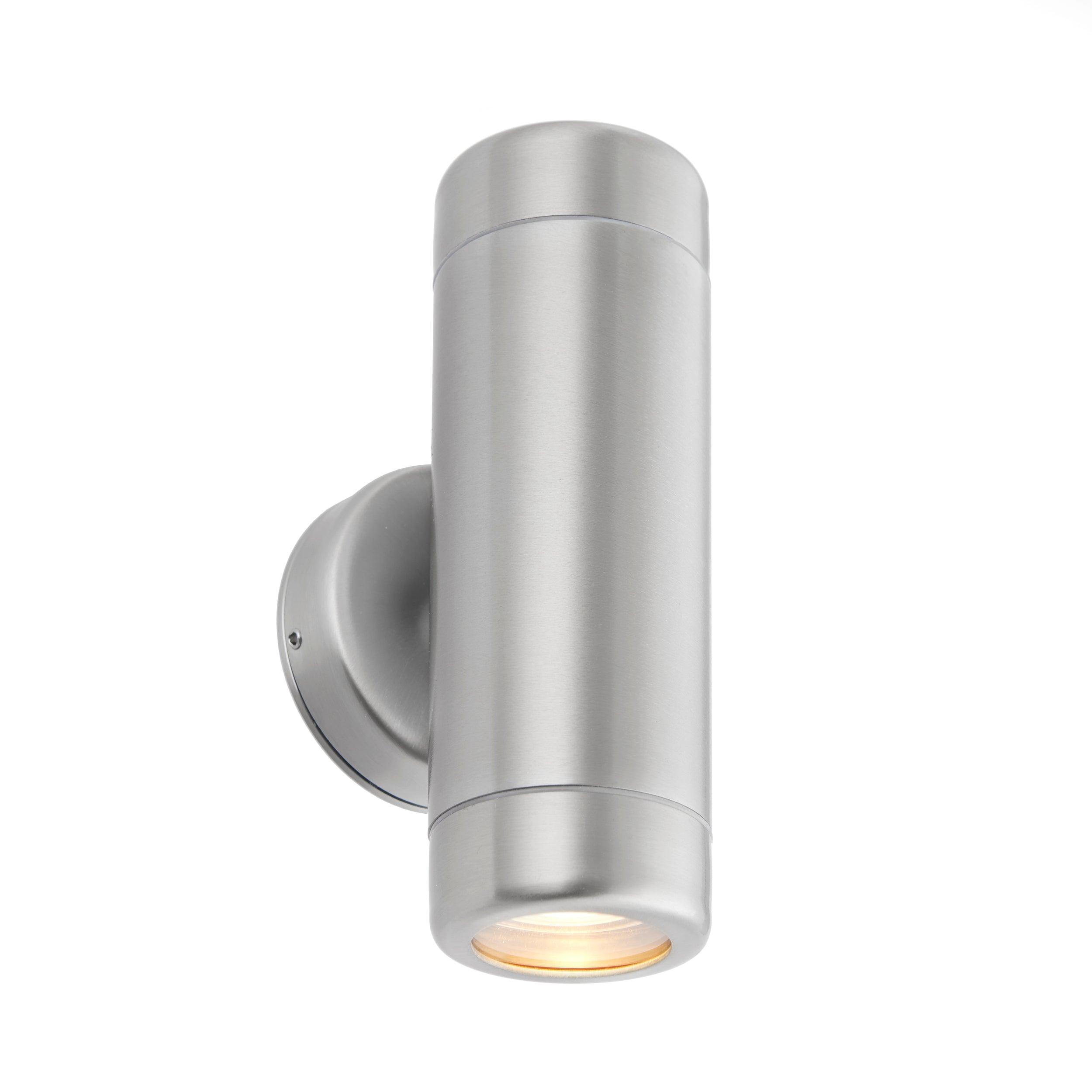 odyssey steel up down outdoor wall light ip65 7wby saxby lighting