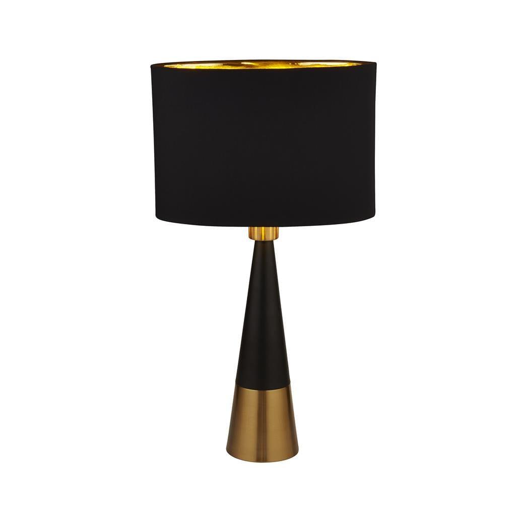 Buy Chloe Black & Copper Pyramid Table Lamp With Black Shade