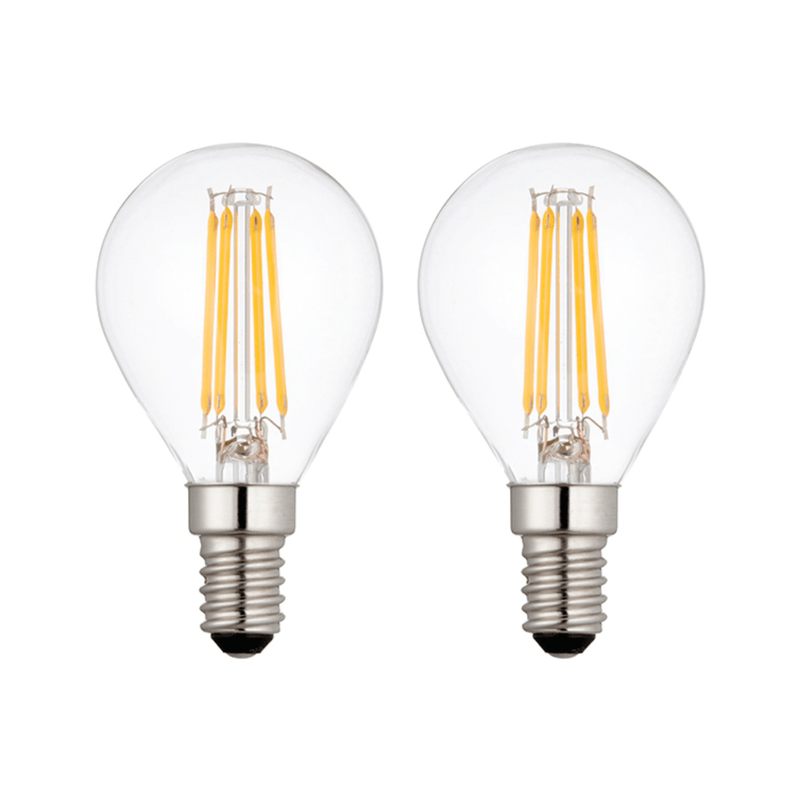 2 x E14 LED Filament Lamp/Bulb Dimmable 4W (40W Equivalent)