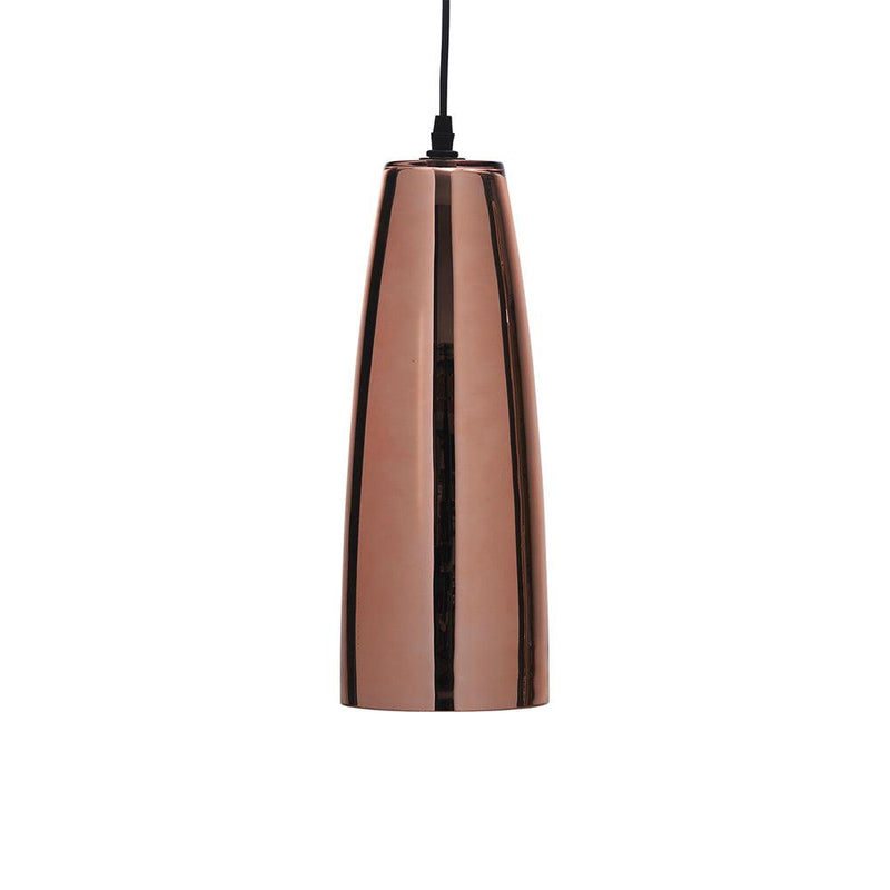 Oriata Copper Plated Glass Ceiling Pendant - 13cm-Ceiling Pendant Lights-Oaks Lighting-1-Tiffany Lighting Direct