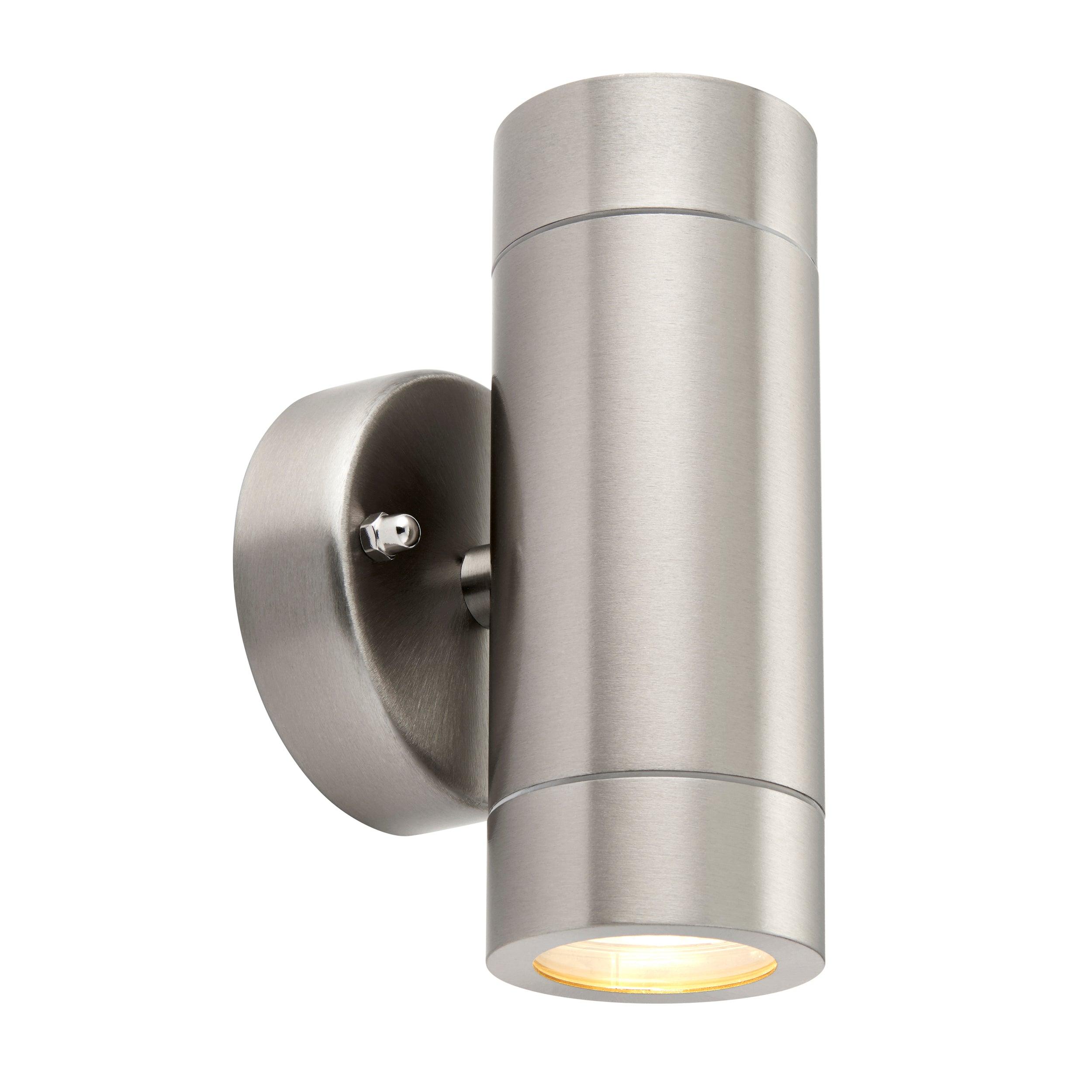 palin twin led outdoor up down wall light ip44 7wby saxby lighting