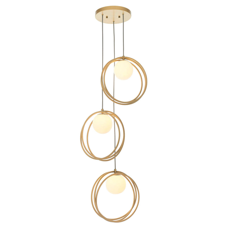 Norfolk Large 3 Light Gold & Opal Glass Ceiling Pendant-Ceiling Pendant Lights-Living Lights-1-Tiffany Lighting Direct