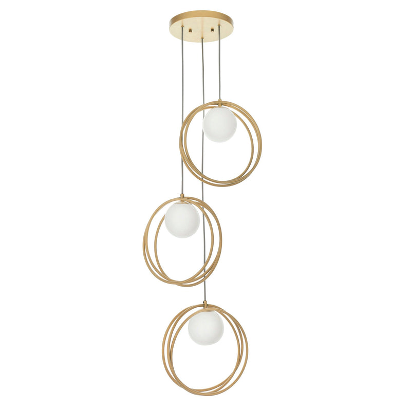 Norfolk Large 3 Light Gold & Opal Glass Ceiling Pendant-Ceiling Pendant Lights-Living Lights-8-Tiffany Lighting Direct