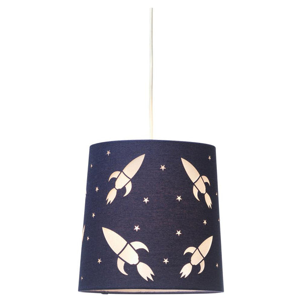 Oaks Lighting Decorative Rocket Navy Ceiling Shade - 23cm