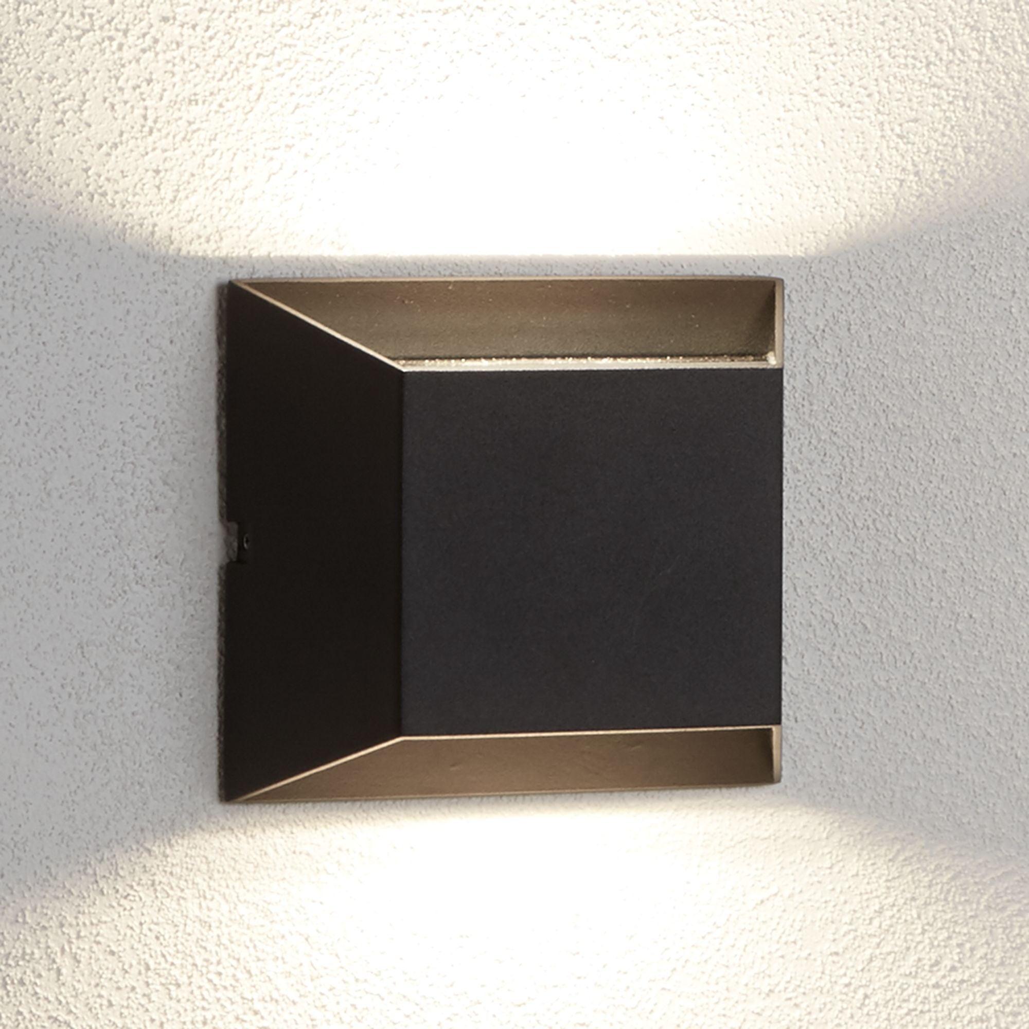   led outdoor 2 light up down black wall light by searchlighting lighting, living room image