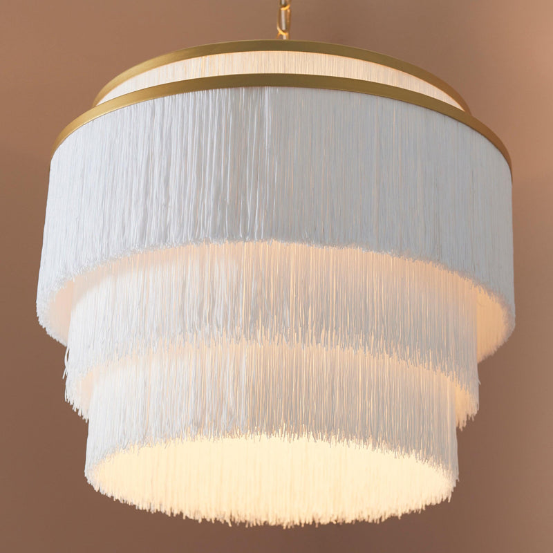 Illinois Large Gold & White Tassels Art Deco Ceiling Pendant-Ceiling Pendant Lights-Living Lights-5-Tiffany Lighting Direct