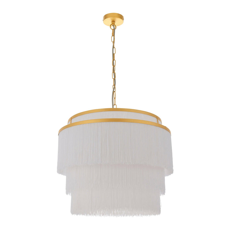 Illinois Large Gold & White Tassels Art Deco Ceiling Pendant-Ceiling Pendant Lights-Living Lights-8-Tiffany Lighting Direct