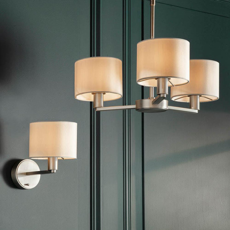 Endon Daley 3 Light Nickel Finish Ceiling Pendant-Ceiling Pendant Lights-Endon Lighting-5-Tiffany Lighting Direct