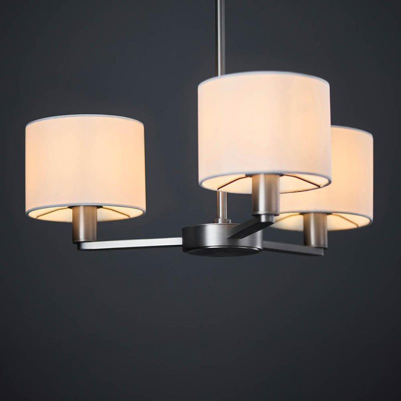 Endon Daley 3 Light Nickel Finish Ceiling Pendant-Ceiling Pendant Lights-Endon Lighting-6-Tiffany Lighting Direct