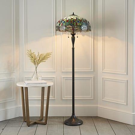 Interiors 1900 Blue Dragonfly Tiffany Floor Lamp