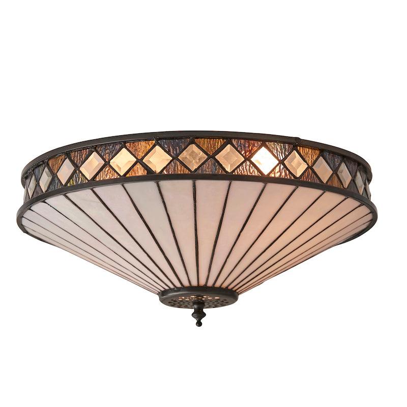 fargo tiffany ceiling flush light Living room lighting image