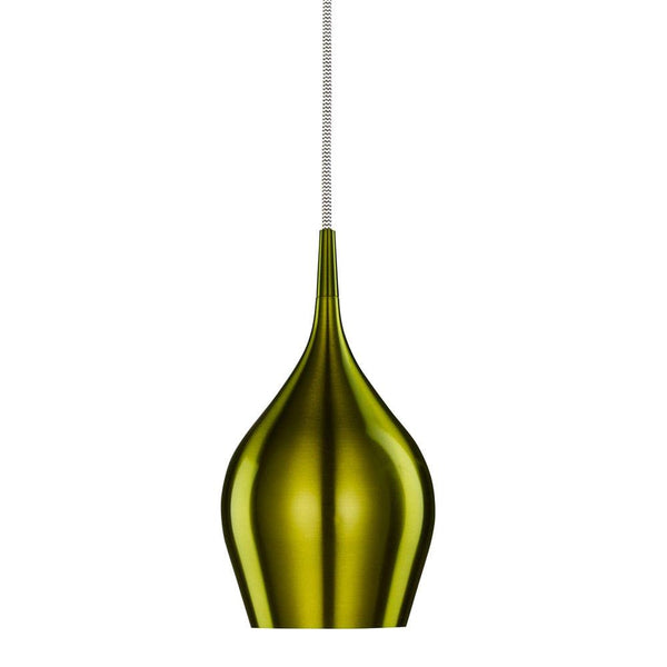 Vibrant 1 Light Metal Green Pendant - 6461-12GR Searchlight-Ceiling Pendant Lights-Searchlight Lighting-1-Tiffany Lighting Direct