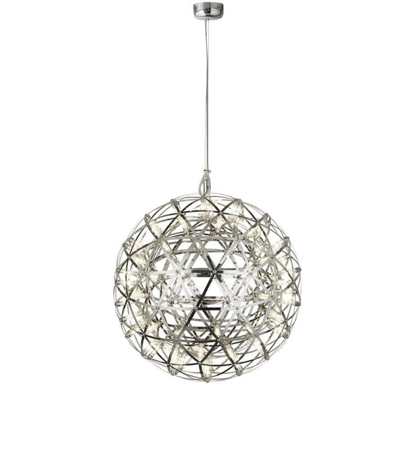 Searchlight Galaxy Chrome LED Metal Ball Pendant - 40cm-Ceiling Pendant Lights-Searchlight Lighting-1-Tiffany Lighting Direct