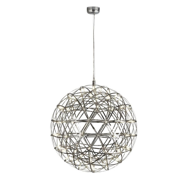 Searchlight Galaxy Chrome LED Metal Ball Pendant - 60cm-Ceiling Pendant Lights-Searchlight Lighting-1-Tiffany Lighting Direct