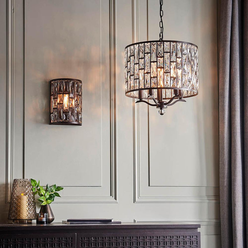 Endon Belle 5 Light Clear Glass Crystal Ceiling Pendant-Ceiling Pendant Lights-Endon Lighting-8-Tiffany Lighting Direct