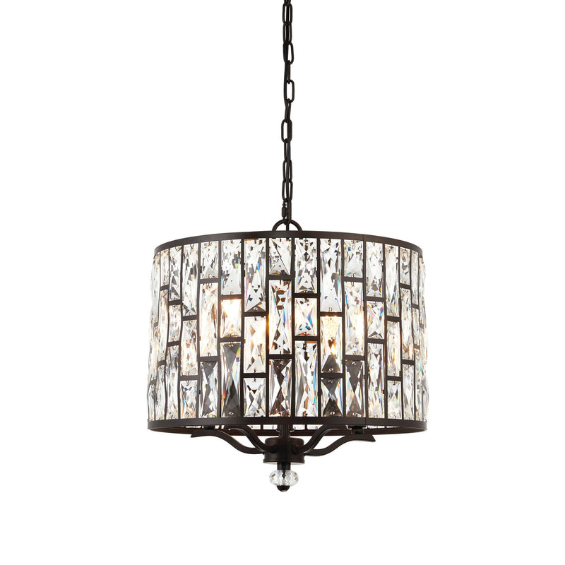 Endon Belle 5 Light Clear Glass Crystal Ceiling Pendant-Ceiling Pendant Lights-Endon Lighting-2-Tiffany Lighting Direct