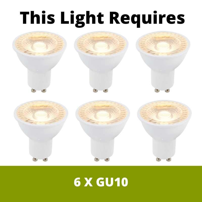 Saxby Amalfi 6 Light Ceiling Spotlight