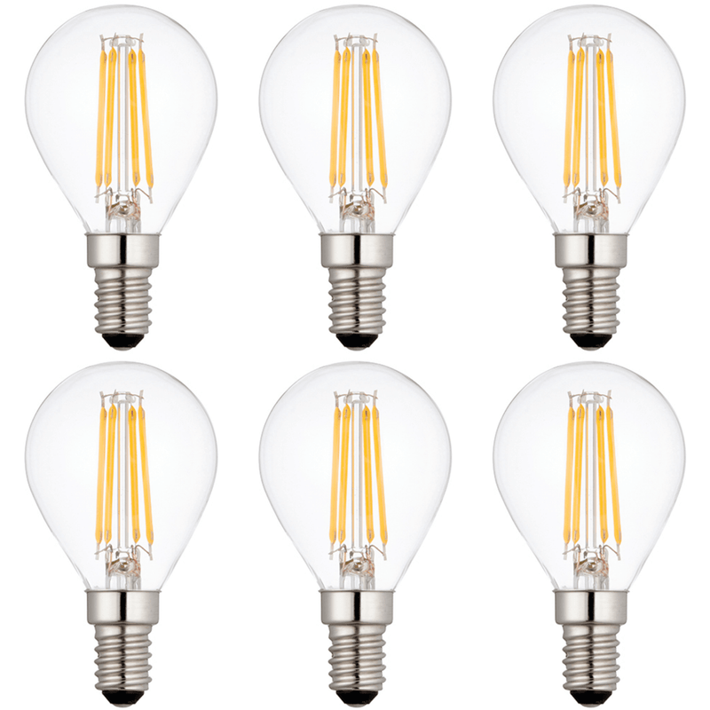 6 x E14 LED Lamp/Bulb Dimmable 4W (40W Equivalent)