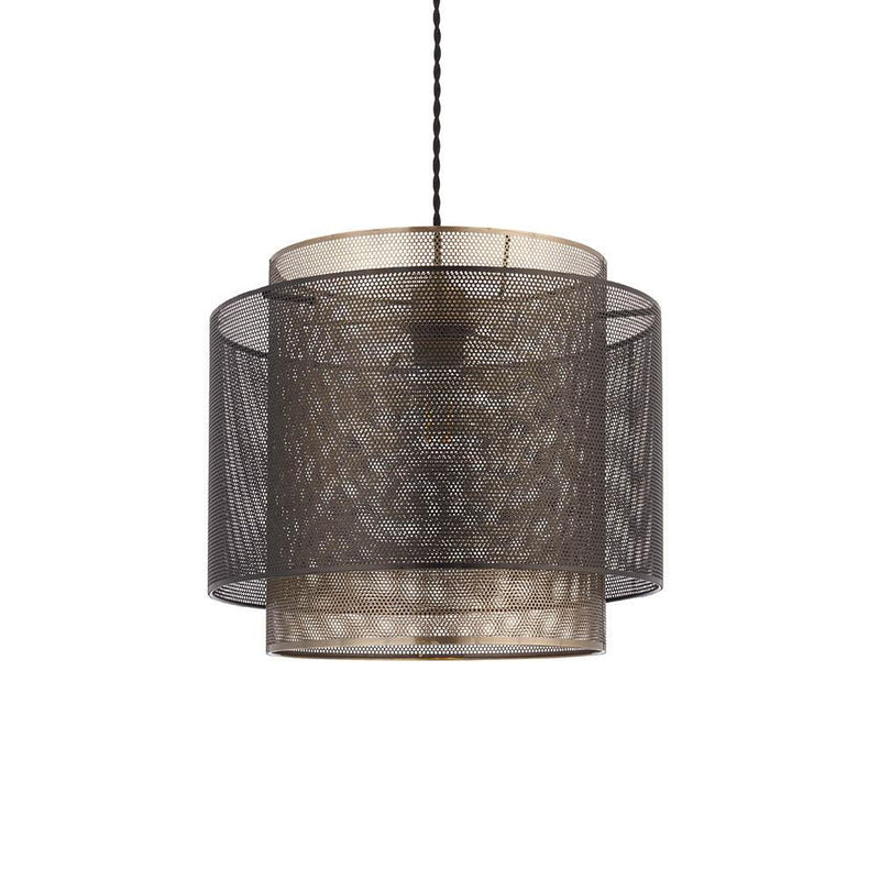 Endon Plexus 1 Brass Finish Light Pendant - Small