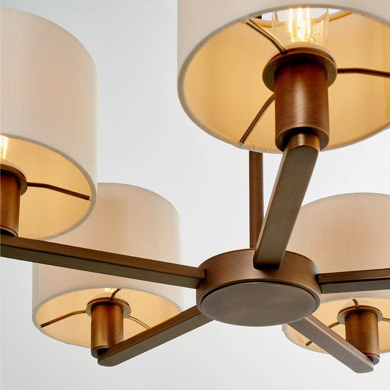 Endon Daley 5 Light Bronze Finish Pendant Ceiling Light-Ceiling Pendant Lights-Endon Lighting-7-Tiffany Lighting Direct