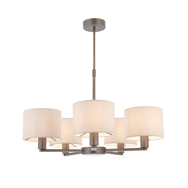 Endon Daley 5 Light Bronze Finish Pendant Ceiling Light-Ceiling Pendant Lights-Endon Lighting-2-Tiffany Lighting Direct