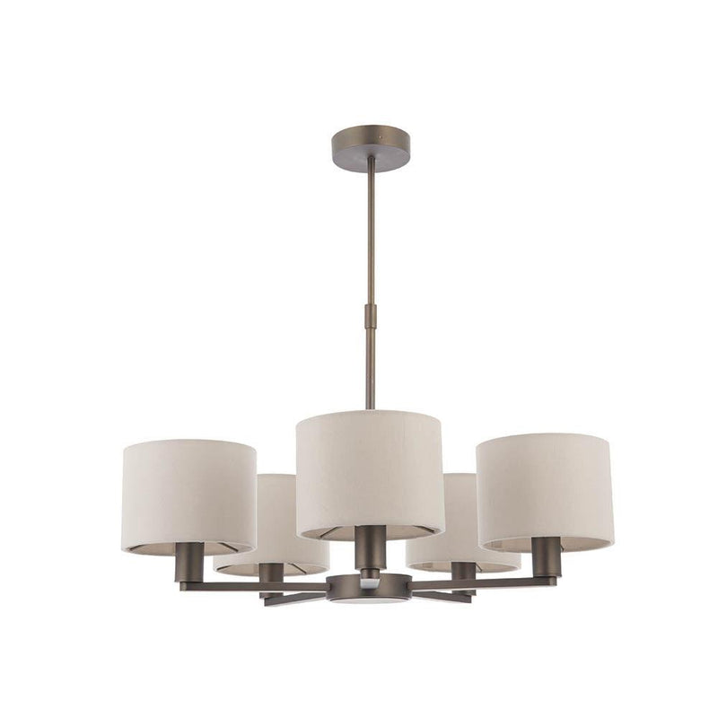 Endon Daley 5 Light Bronze Finish Pendant Ceiling Light-Ceiling Pendant Lights-Endon Lighting-10-Tiffany Lighting Direct