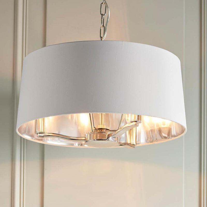 Endon Harvey 3 Light Bright Nickel Ceiling Pendant-Ceiling Pendant Lights-Endon Lighting-5-Tiffany Lighting Direct