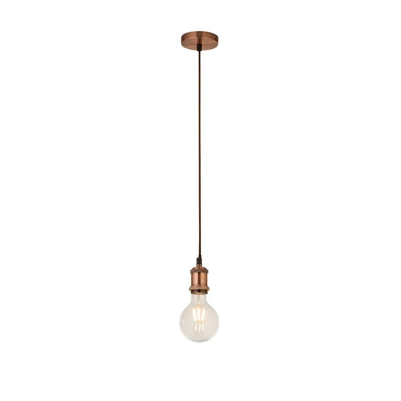 Suspensions Copper Cable Set Amber Glass Globe Pendant-Ceiling Pendant Lights-Searchlight Lighting-1-Tiffany Lighting Direct