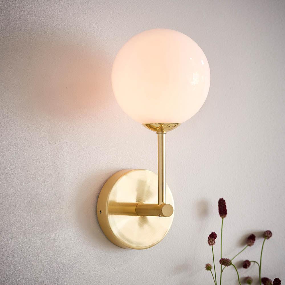 Otto Satin Brass Wall Light 75960,Endon Lighting, living room image