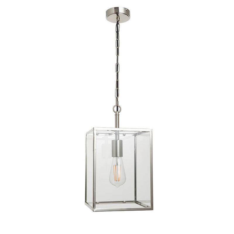 Endon Hadden 1 Light Nickel Pendant Ceiling Light-Ceiling Pendant Lights-Endon Lighting-10-Tiffany Lighting Direct