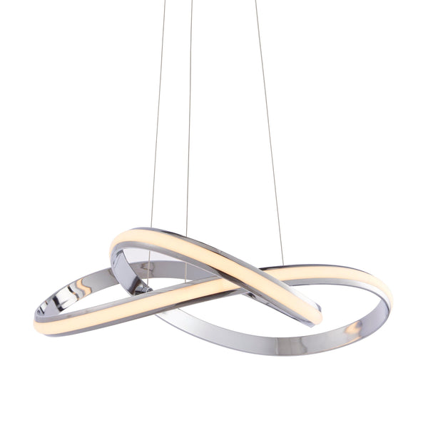 Endon Aria 1 Light Chrome Ceiling Pendant-Ceiling Pendant Lights-Endon Lighting-1-Tiffany Lighting Direct